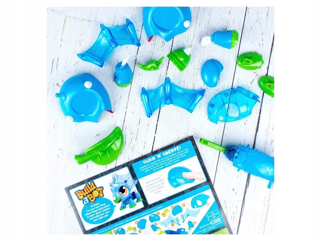 DINOZAUR ROBOT INTERAKTYWNY BUILD A BOT Materiał karton plastik