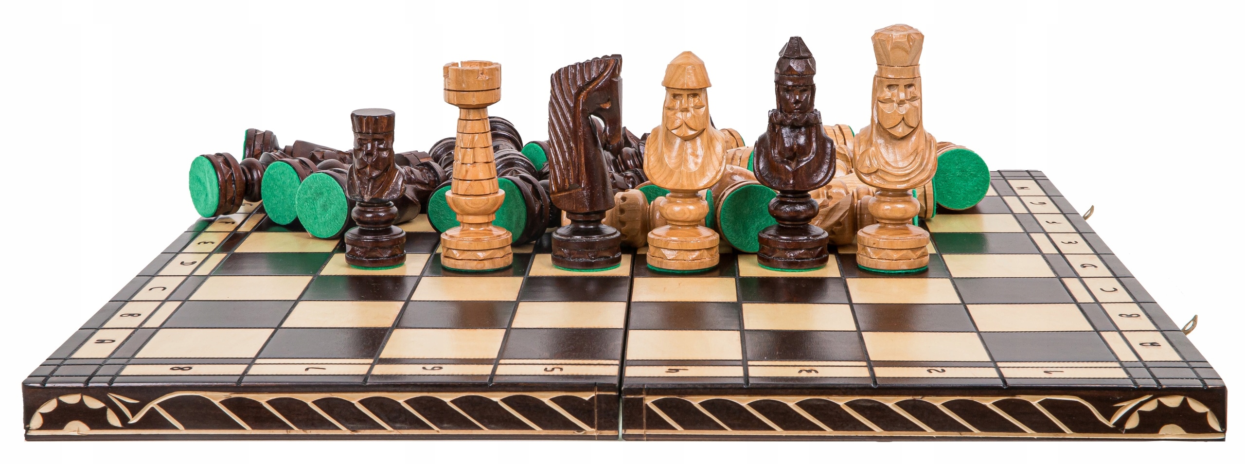 SQUARE - Szachy drewniane Rzeźbione CEZAR - 60 cm EAN (GTIN) 5902751361179