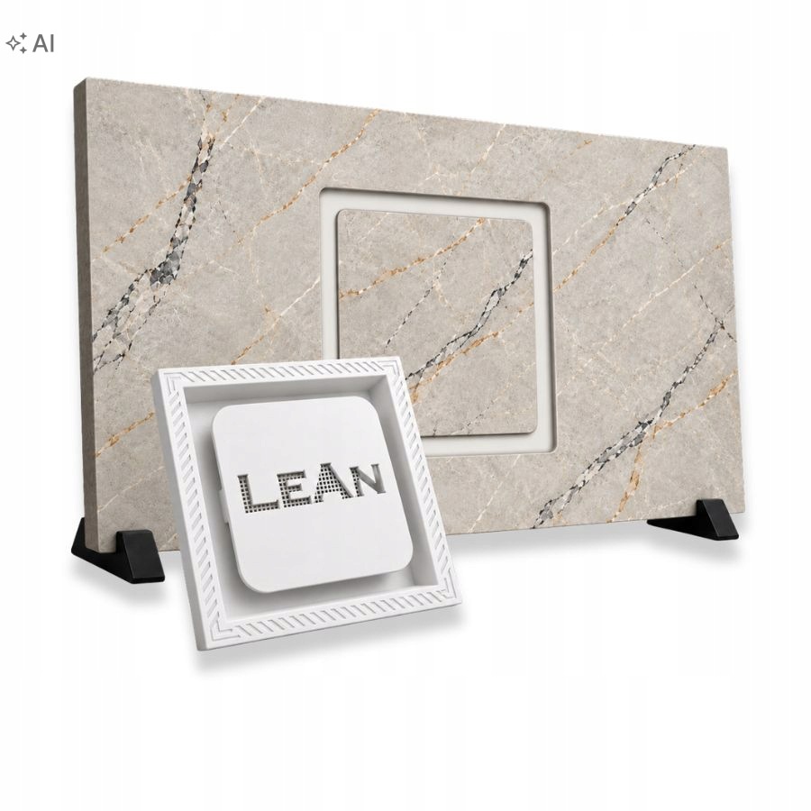 Skrytá ventilace LeAnKeramixPro rám pod světlé dlaždice Ø 100 mm, bílá barva