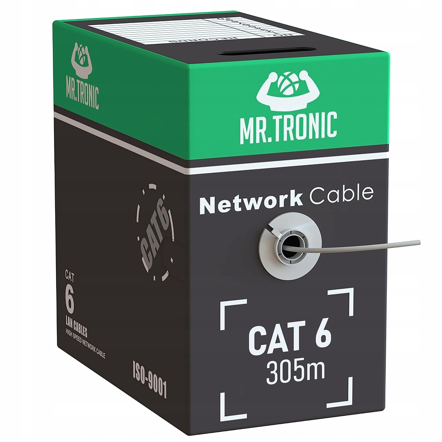 Kabel Ethernet 305 m CAT6 Utp RJ45 szary Mr. Tronic