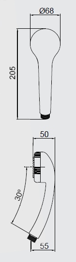DUSCHY SŁUCHAWKA PRYSZNICOWA 1 FUNKCYJNA CHROM Marka Duschy