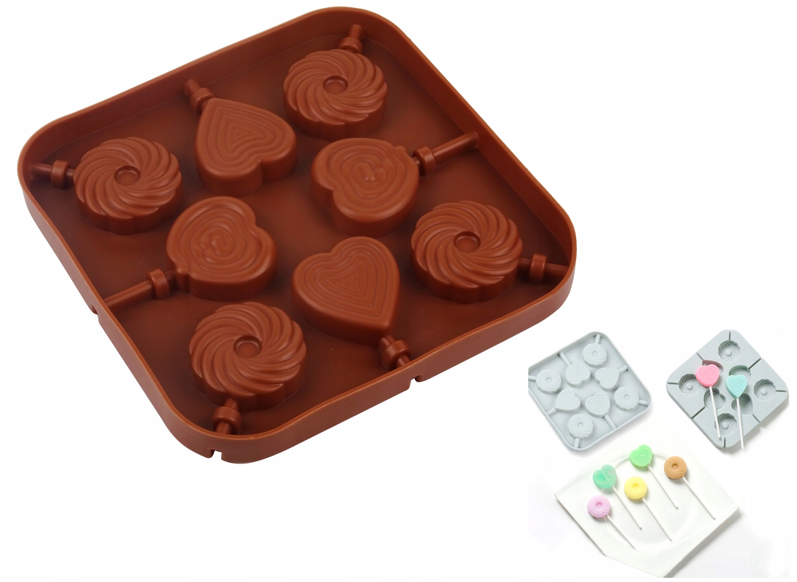 

Forma Silikonowa Lizaki dekoracja tort lizak serca