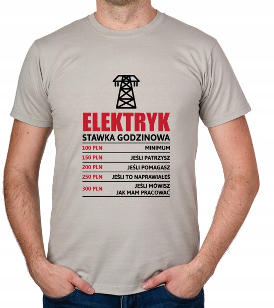 

koszulka Elektryk stawka godzinowa prezent