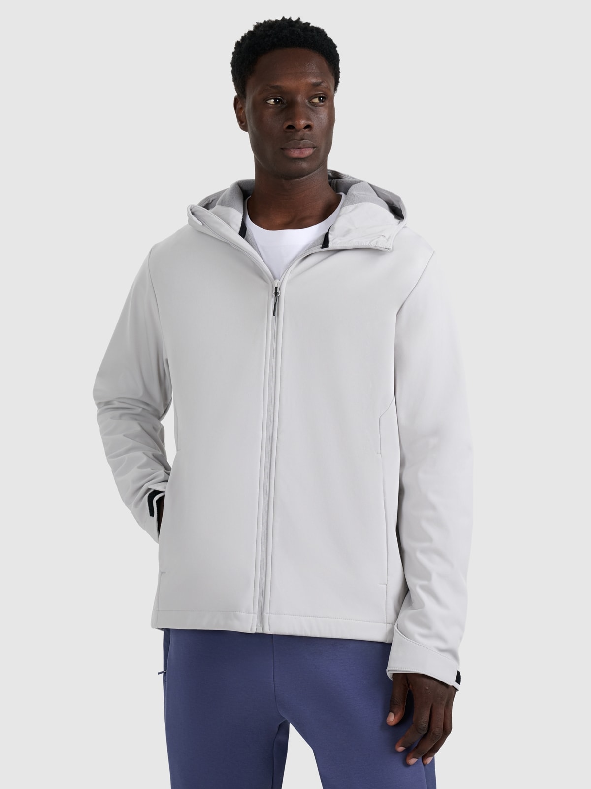 4F Pánská treková bunda Šedá 3XL