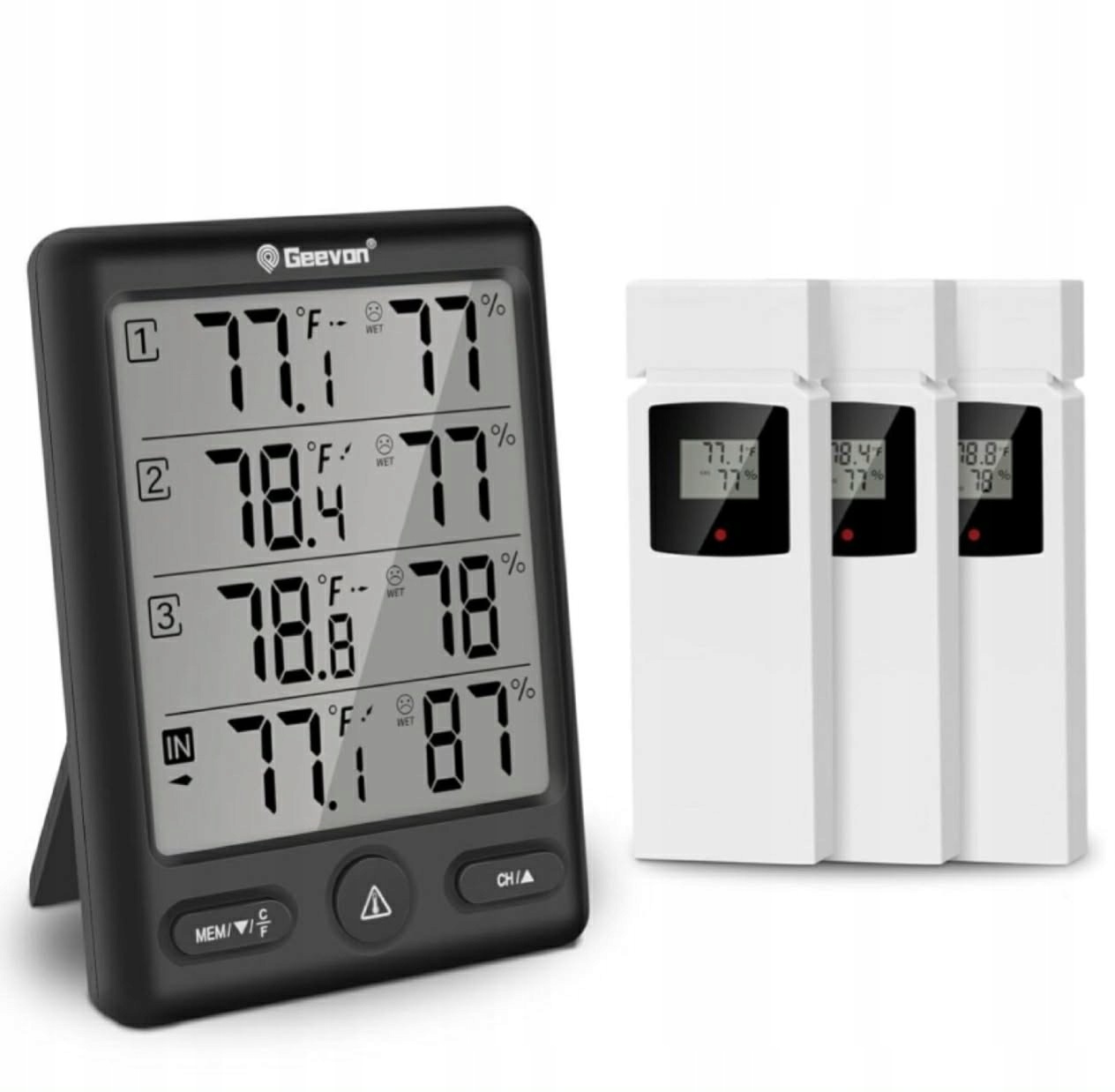 Meteorologická Stanica S 3 Senzormi Teplomer Geevon T228646