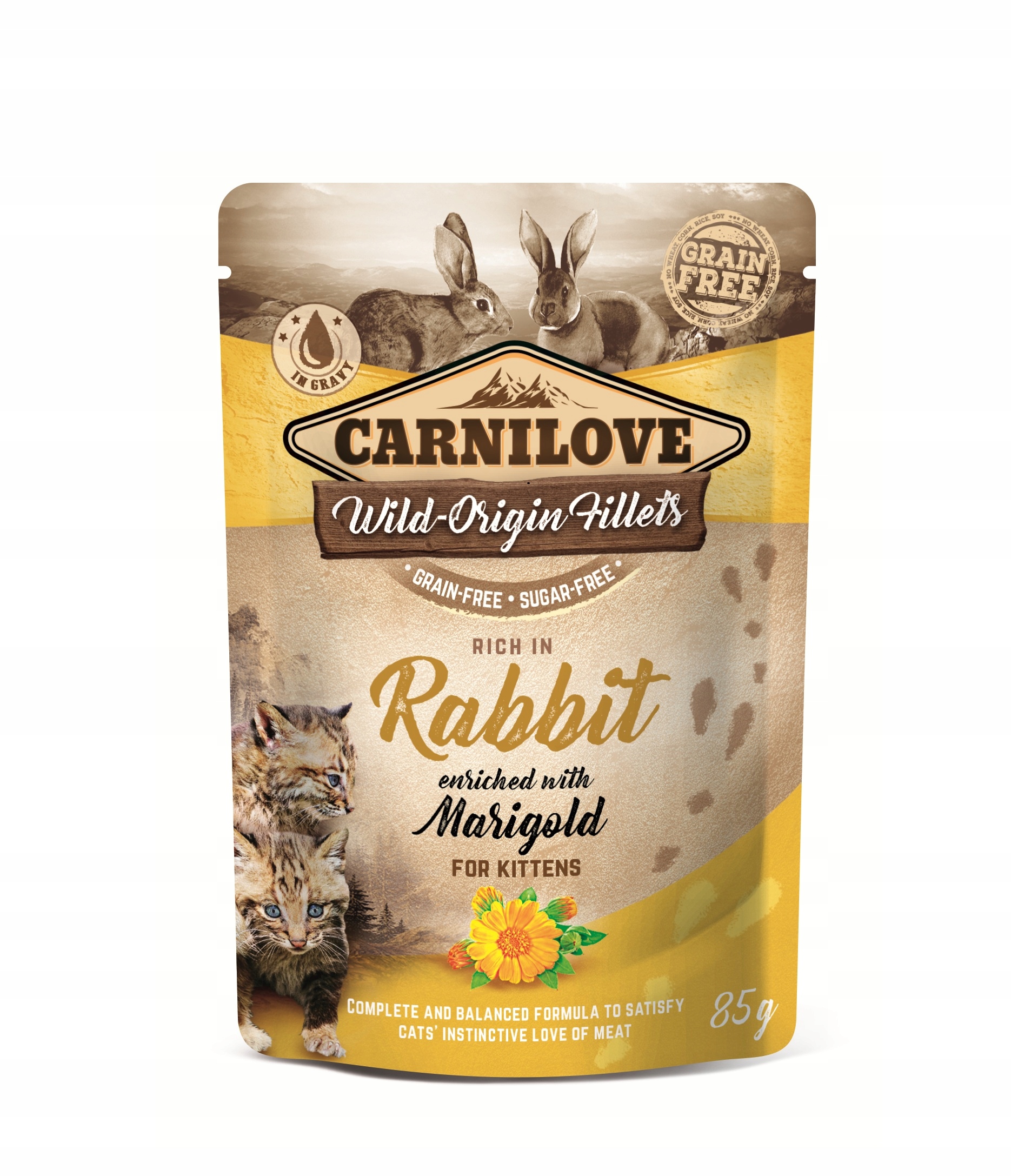 Levně Carnilove kapsička vlhké krmivo krmivem pro kotě Junior králík a měsíček 12x85g