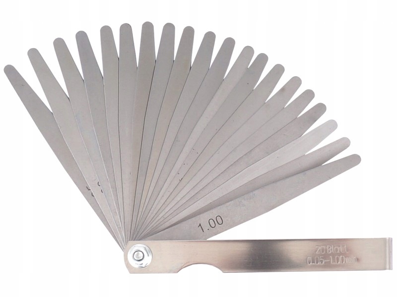 SZCZELINOMIERZ 0,05-1,00MM, 20 LISTKÓW