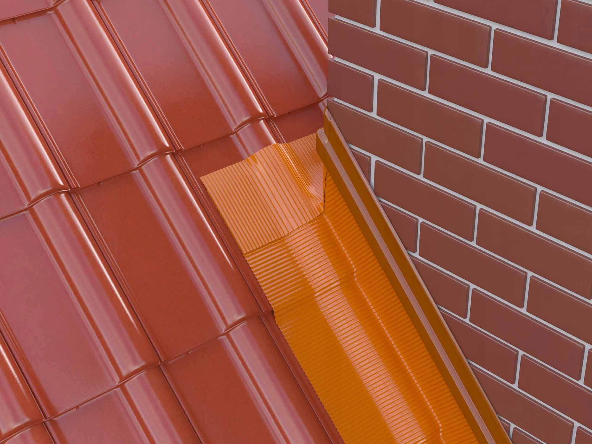 TAŚMA KOMINOWA ALUMINIOWA RYFLOWANA DEKARSKA FLEX STANDARD CEGLASTA Kod producenta RAL 8004