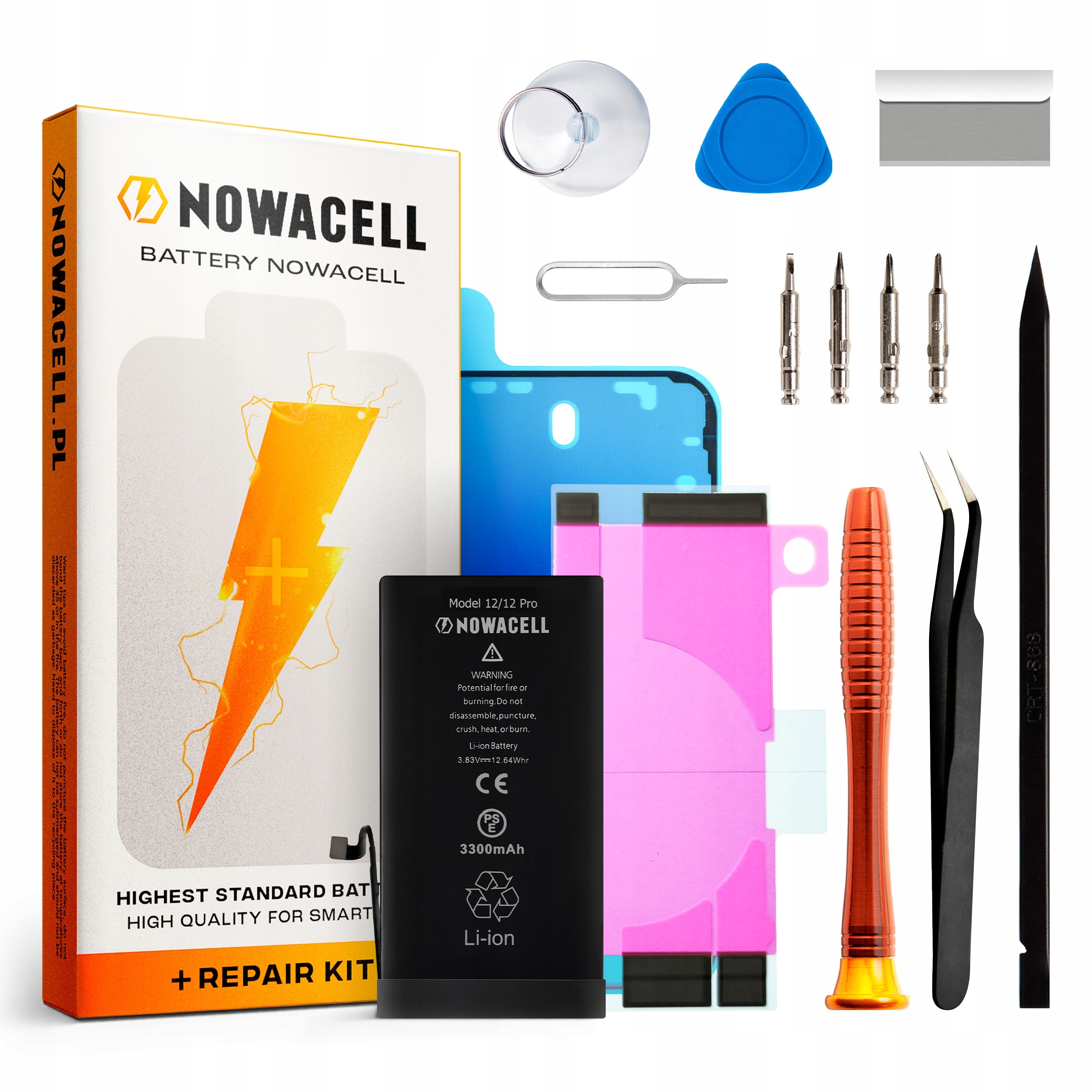 Bateria NOWACELL iPhone 12 - zestaw naprawczy - Sklep, Opinie