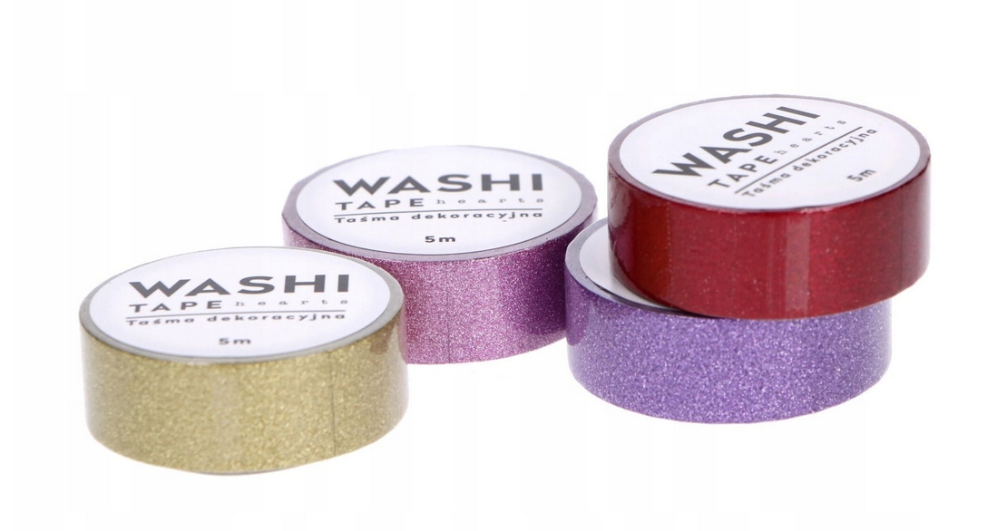 TAŚMA DEKORACYJNA WASHI HEARTS 15mm 5M WZ 9 INTER Marka Interdruk