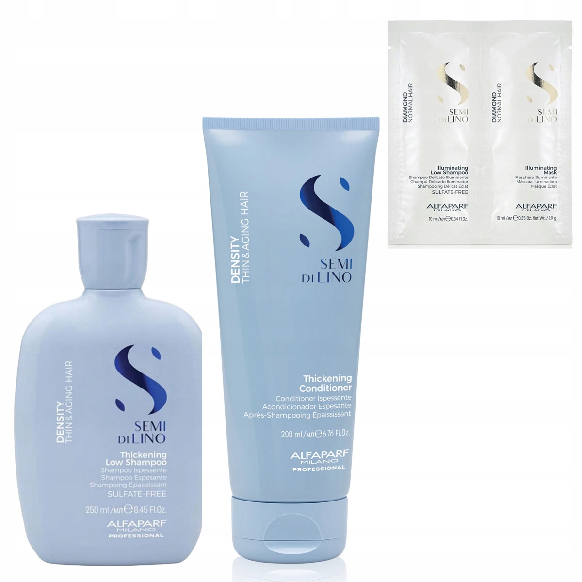 Alfaparf Semi di Lino Density sada pro zahušťování jemných vlasů Dárek