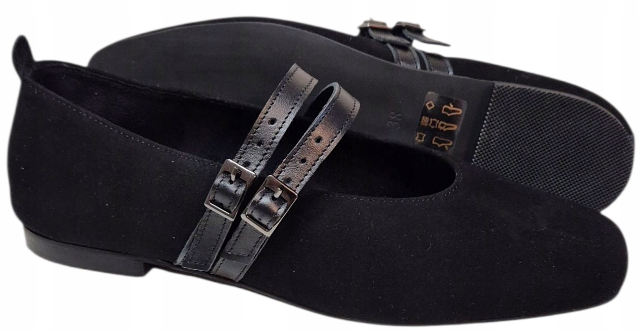 Fabio Fabrizi 2220-2/4 Černé baleríny baleríny, semišová kůže, velikost vel