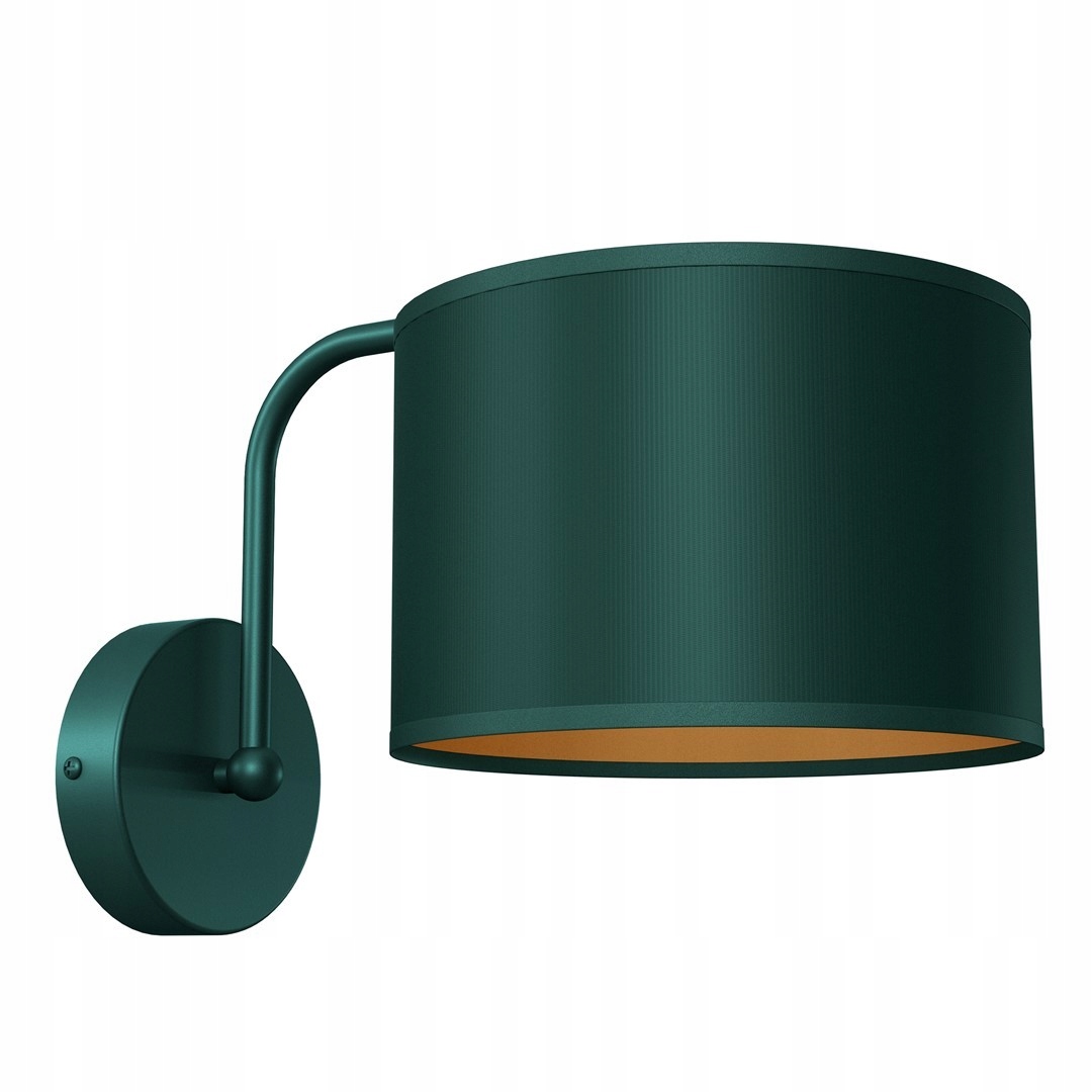 Zelená kovovo-textilní nástěnná lampa Verde Eko-light