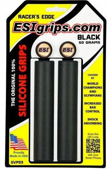 Esi Grips chwyty Racer's Edge 50g czarne + korki