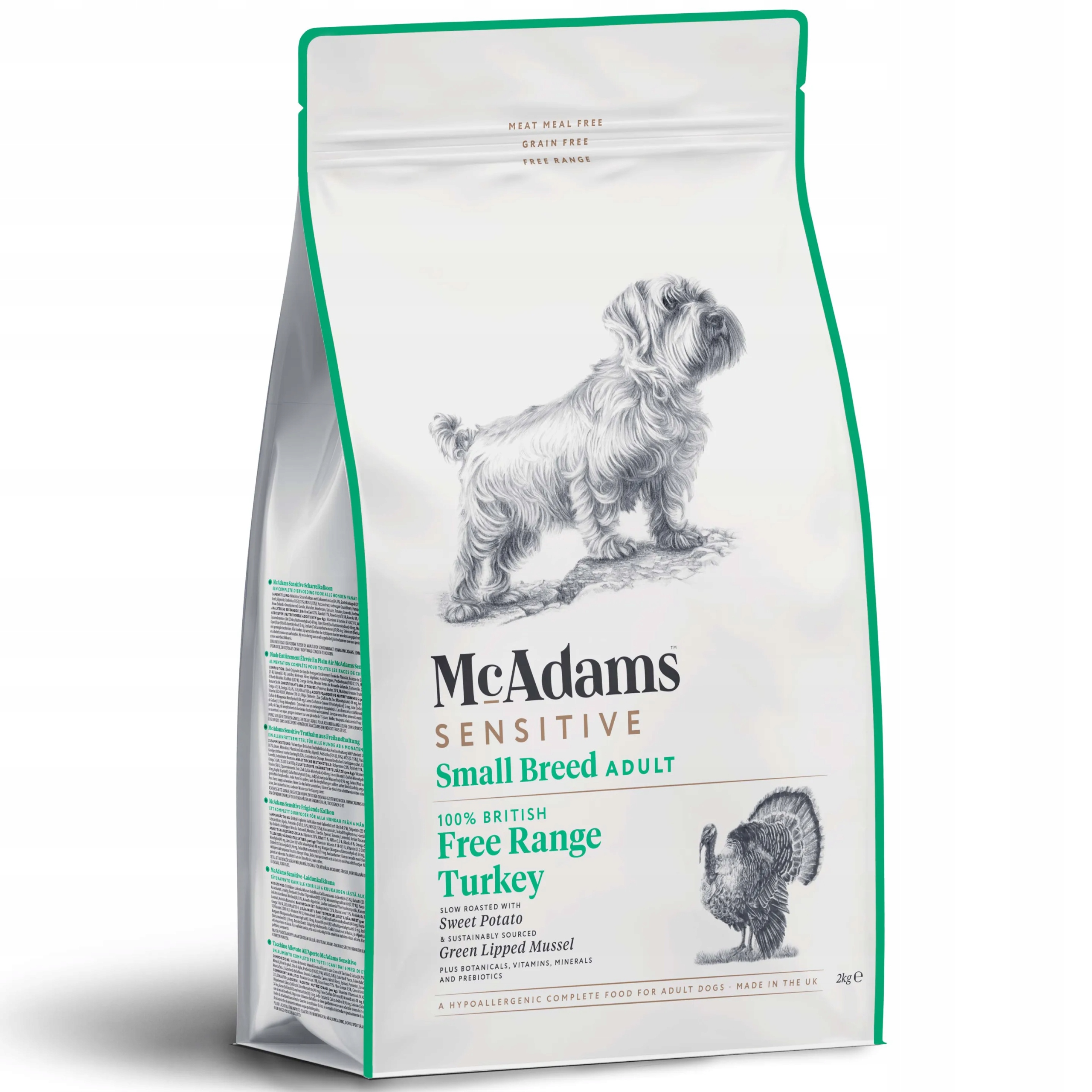 McAdams Sensitive Small Breed karma z indykiem dla psów małych ras 2kg