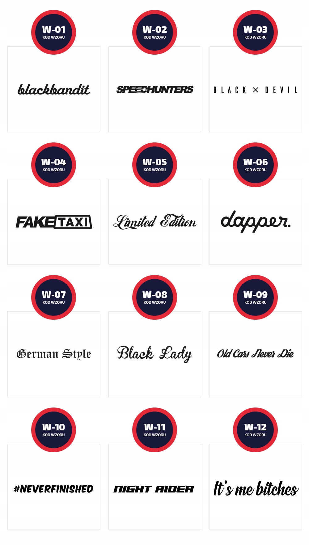 Duża Naklejka na przedną szybę, na auto| wlepa | 48cm | Różne wzory, kolory Producent Inny