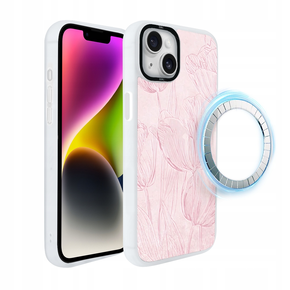 Pouzdro pro iPhone 14 Plus Ibizu DropGuard Matt s MagSafe, Fresk, bílé