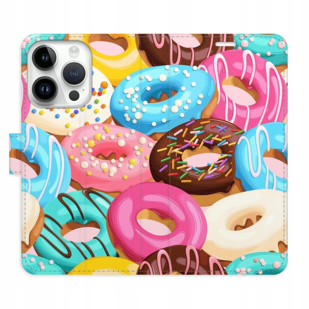 Etui z klapką iSaprio Donuts Pattern 02 do iPhone 15 Pro