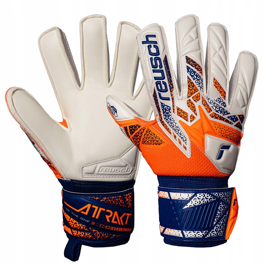 Reusch Attrakt Freegel Silver Junior (7) Dětské rukavice oranžová