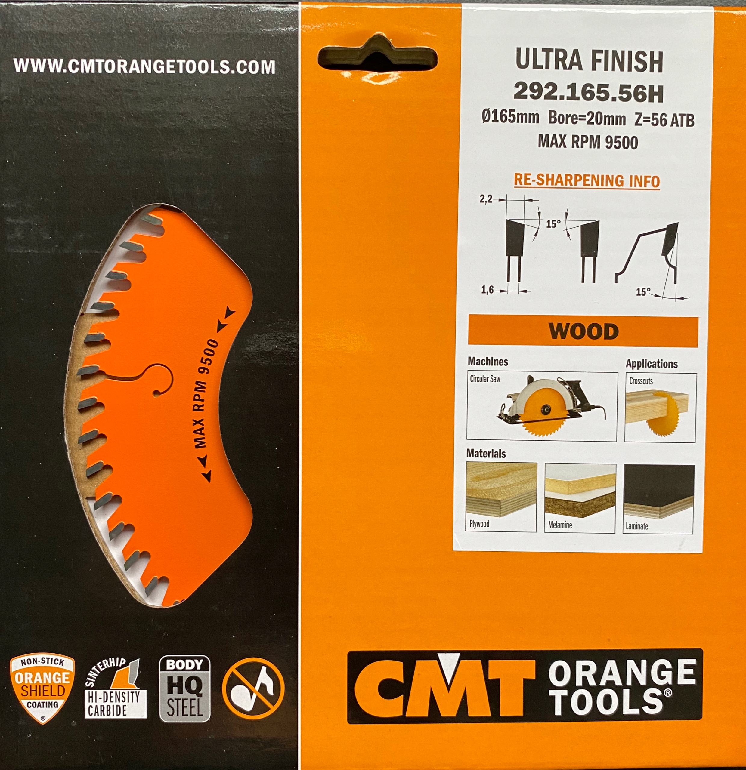 

Cmt Tarcza do cięcia drewna 165 x 20 mm 56 zębów