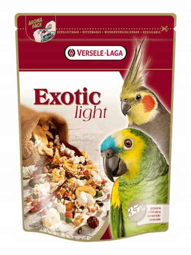 Levně 3 x Versele-Laga Exotic Light – směs s praženými zrny pro velké 750 g