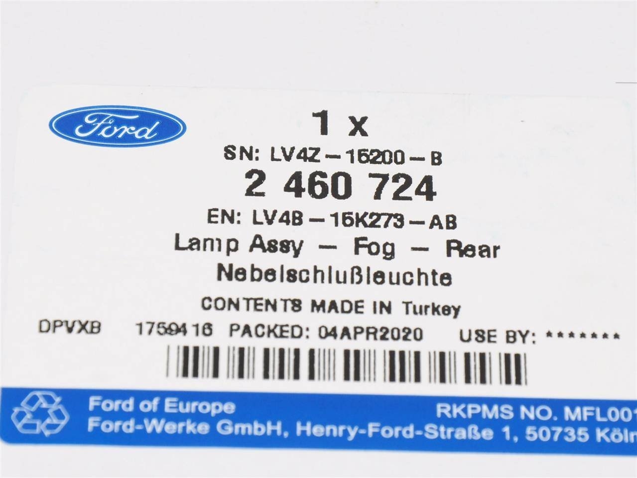 LAMPA PRZECIWMGIELNA TYLNA LEWA KUGA 2020 Installation side left