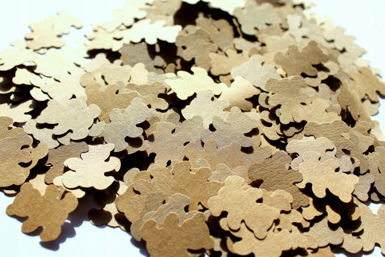 scrapki Misie Miśki Brązowe Eko 2,5cm 50szt nr75