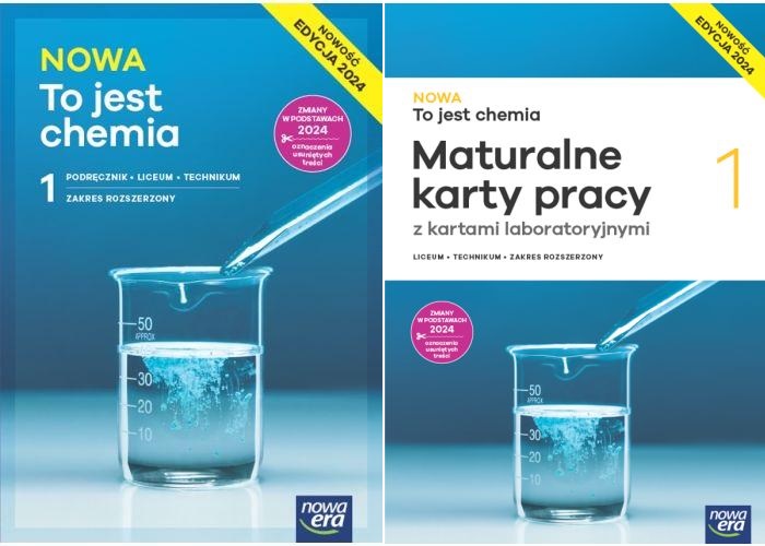 NOWA TO JEST CHEMIA 1 LO PODRĘCZNIK + KARTY PRACY ROZSZERZONY edycja 2024