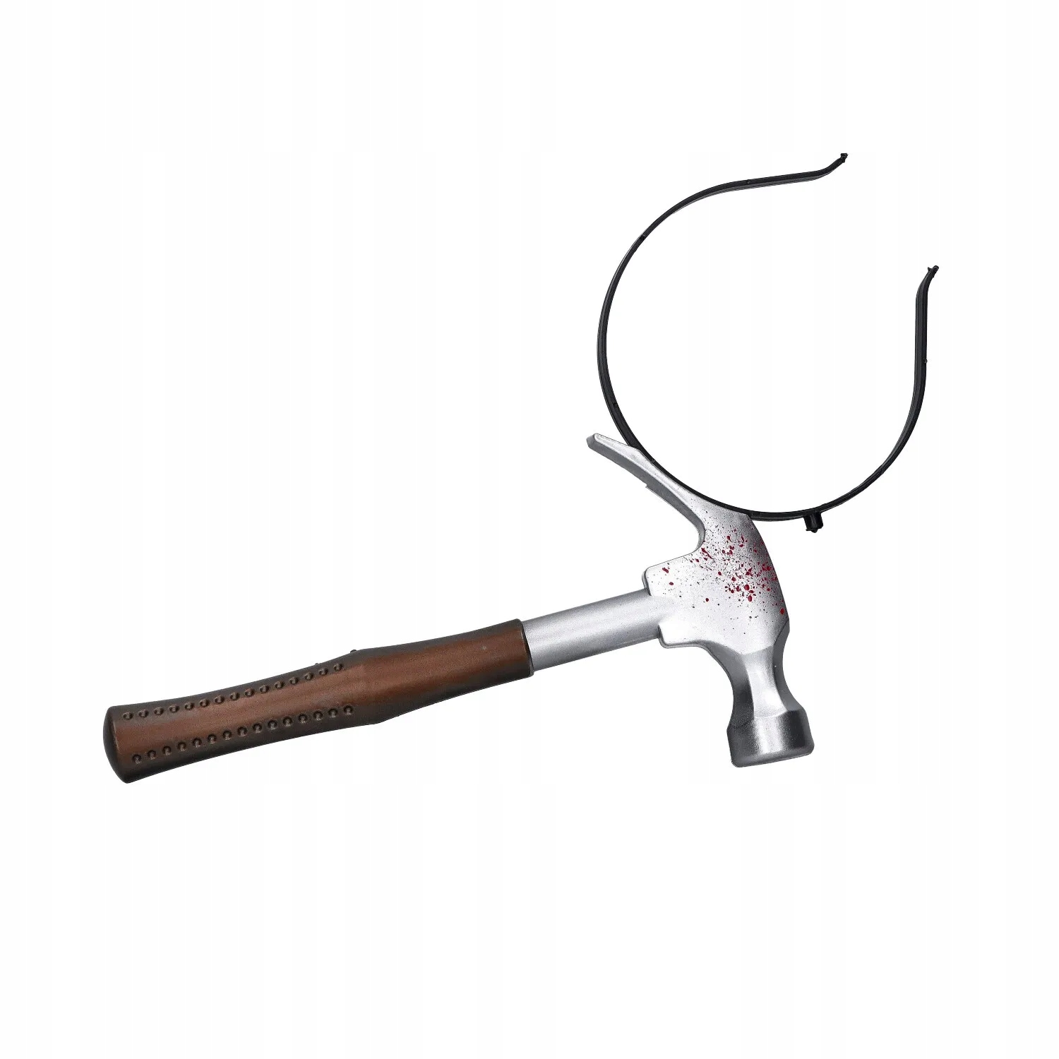 Opaska halloween młotek wbity w głowę zakrwawiony