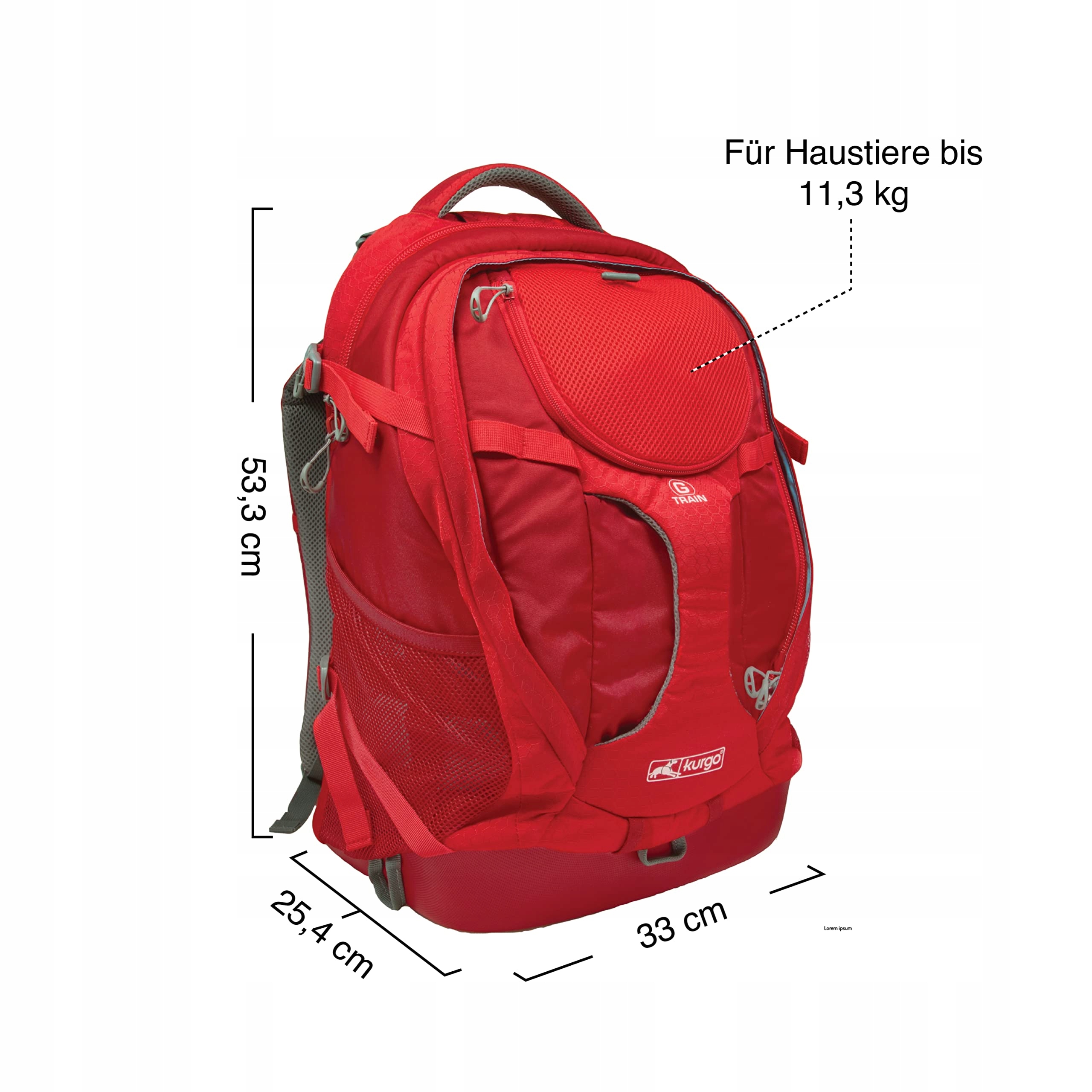 KURGO G-Train Plecak Dla Psa Wodoodporny Do 11 kg Niebieski — miniatura 6