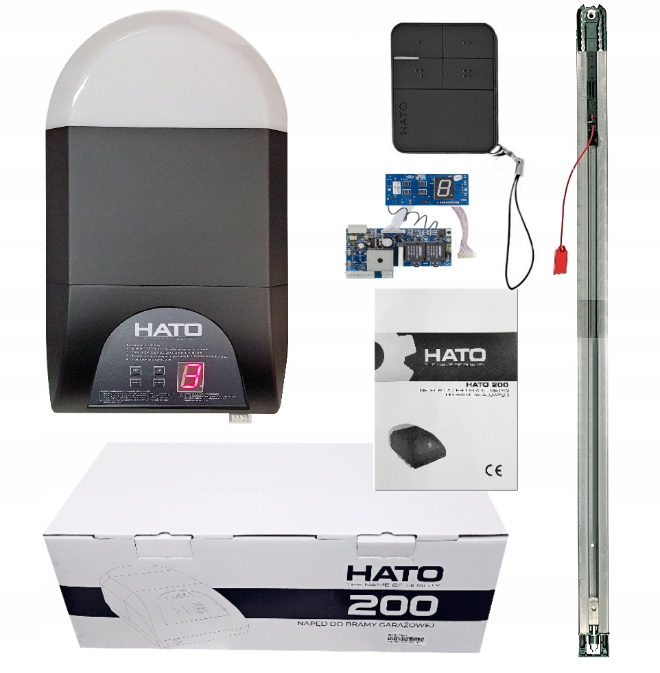 Napęd do bramy garażowej segmentowej uchylnej Hato 200 Szyna
