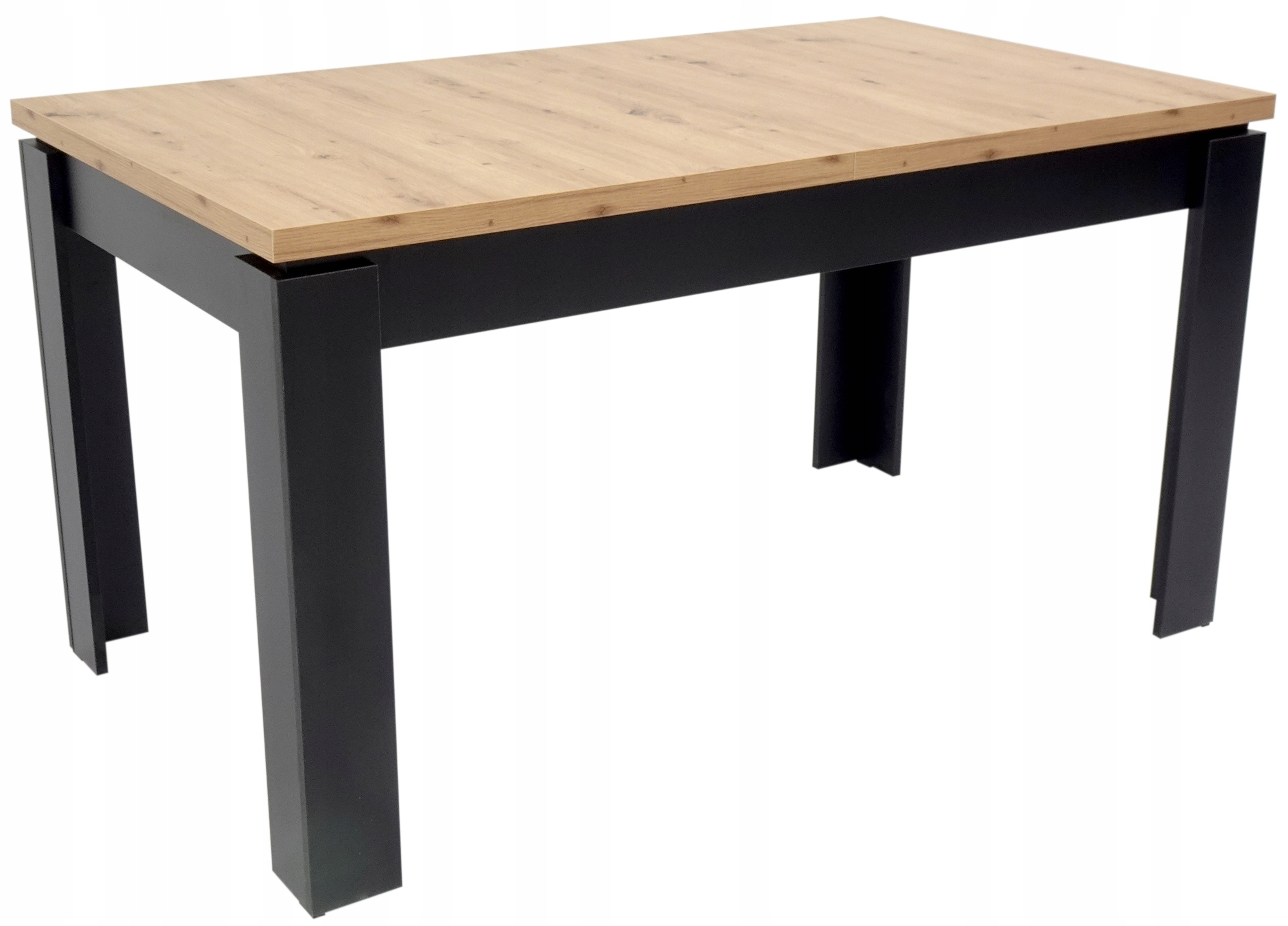 Zestaw 6 krzeseł i stół 80x140/180 cm BLAT ARTISAN Kształt blatu prostokątny