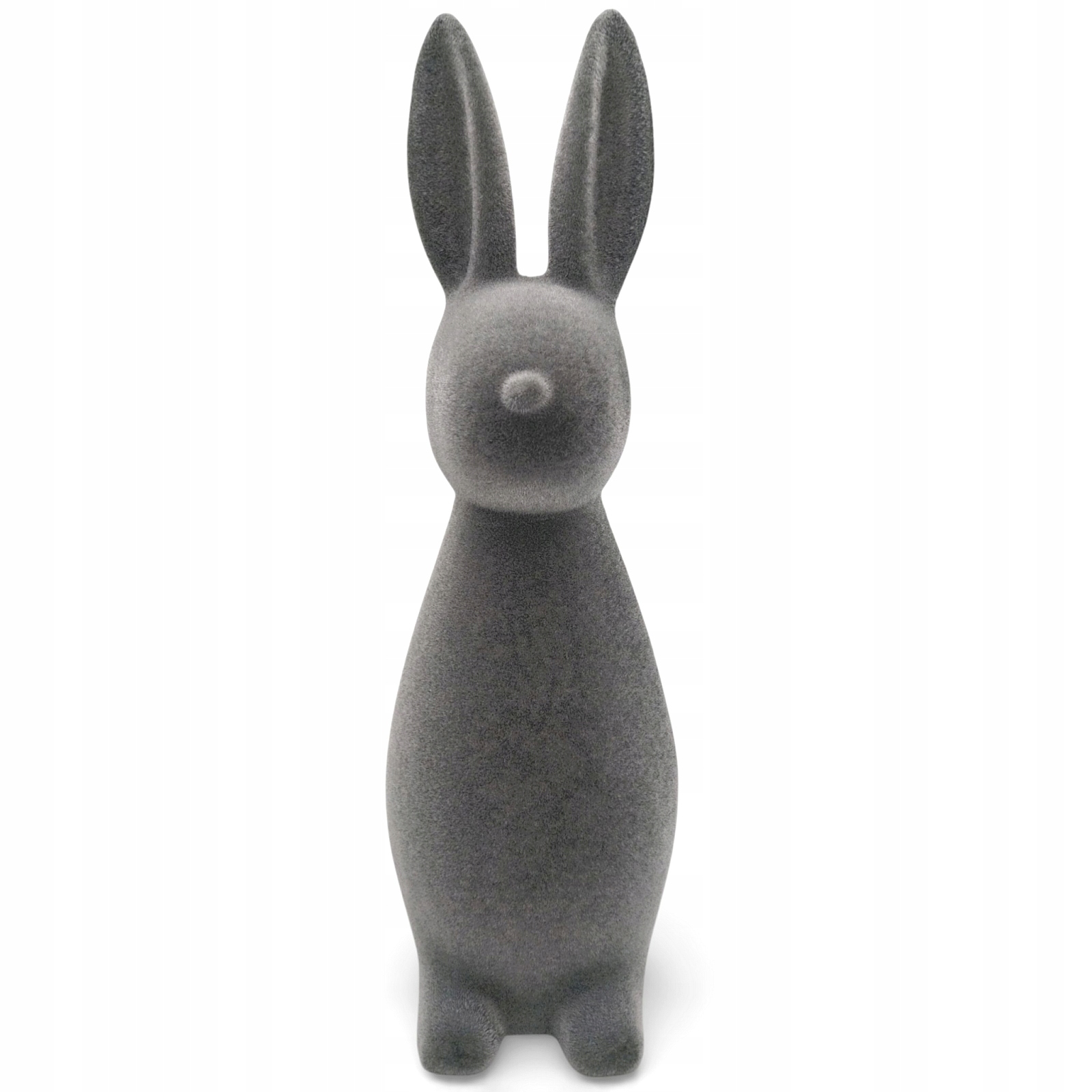 Velký Velikonoční Králík 42 cm Šedý Semišový Vánoční Dekorace Figurka