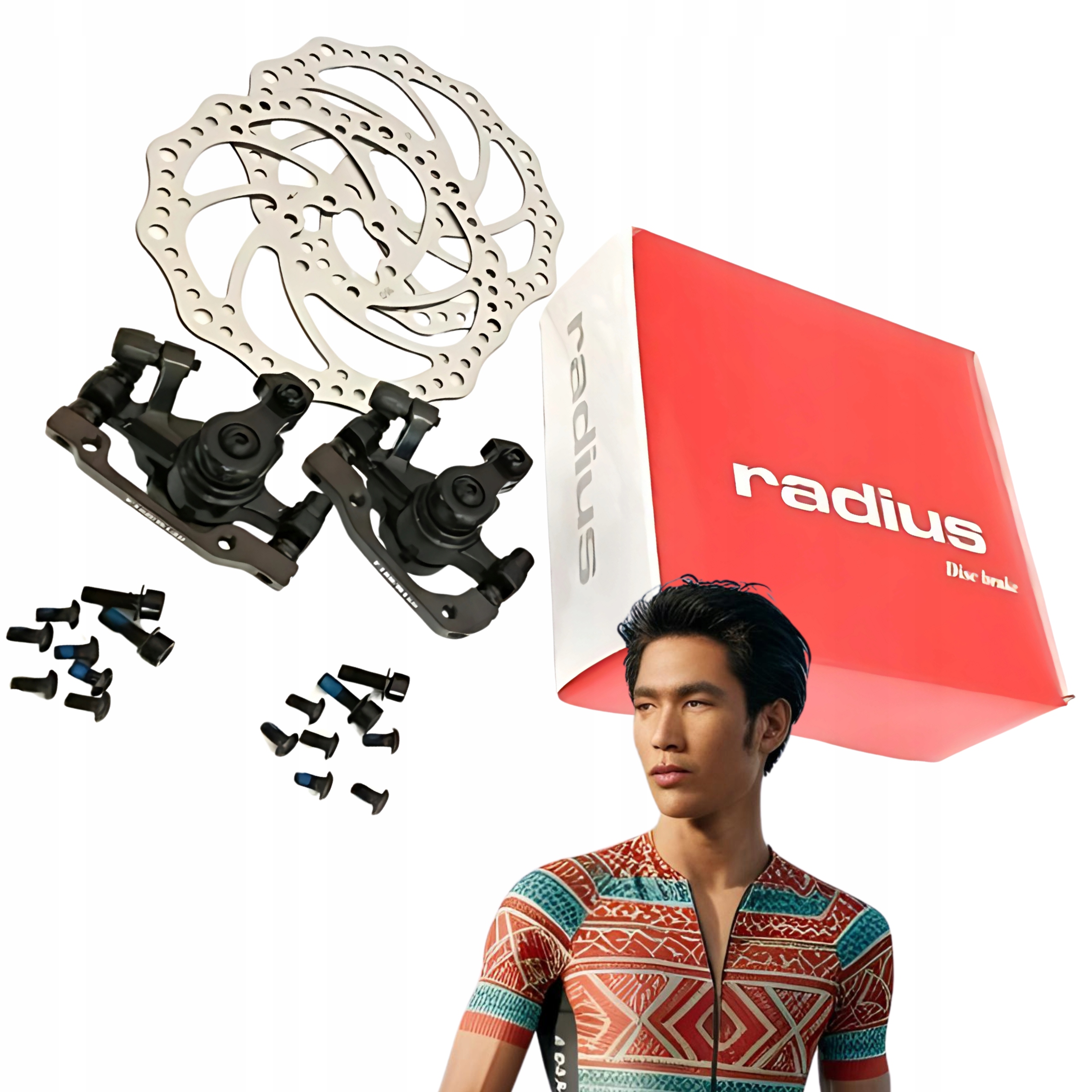 Sada kotoučových brzd na kolo 160 mm disc brake přední a zadní 160 mm