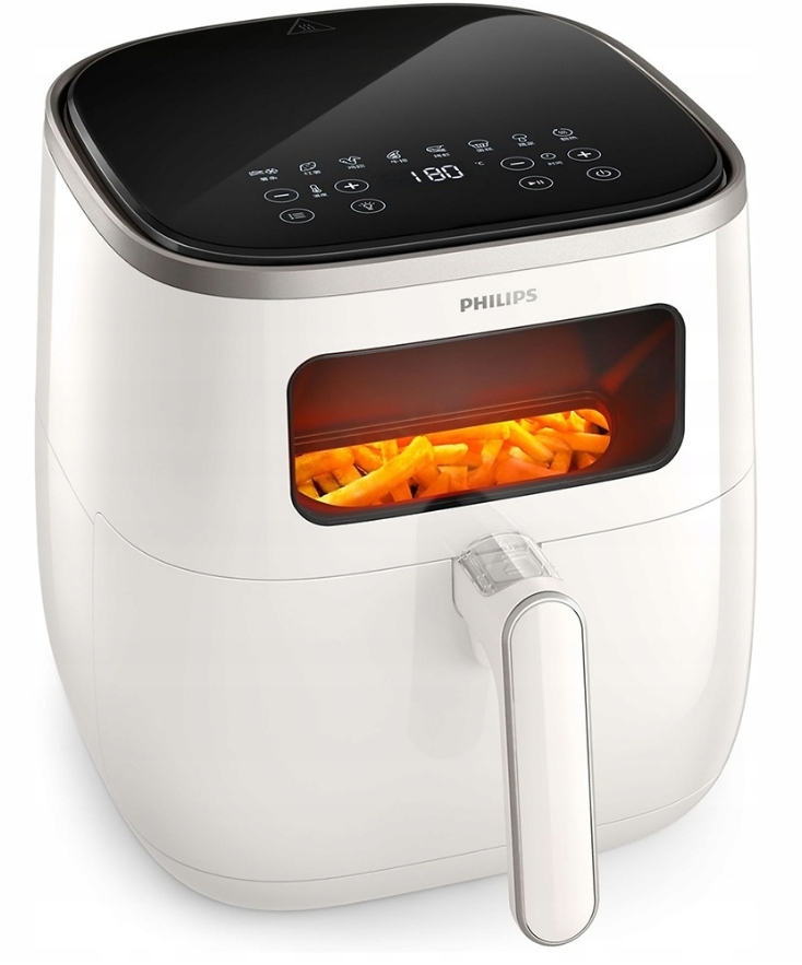 Frytkownica Beztłuszczowa Air Fryer Philips HD9257/20 Okienko 1700W Biała