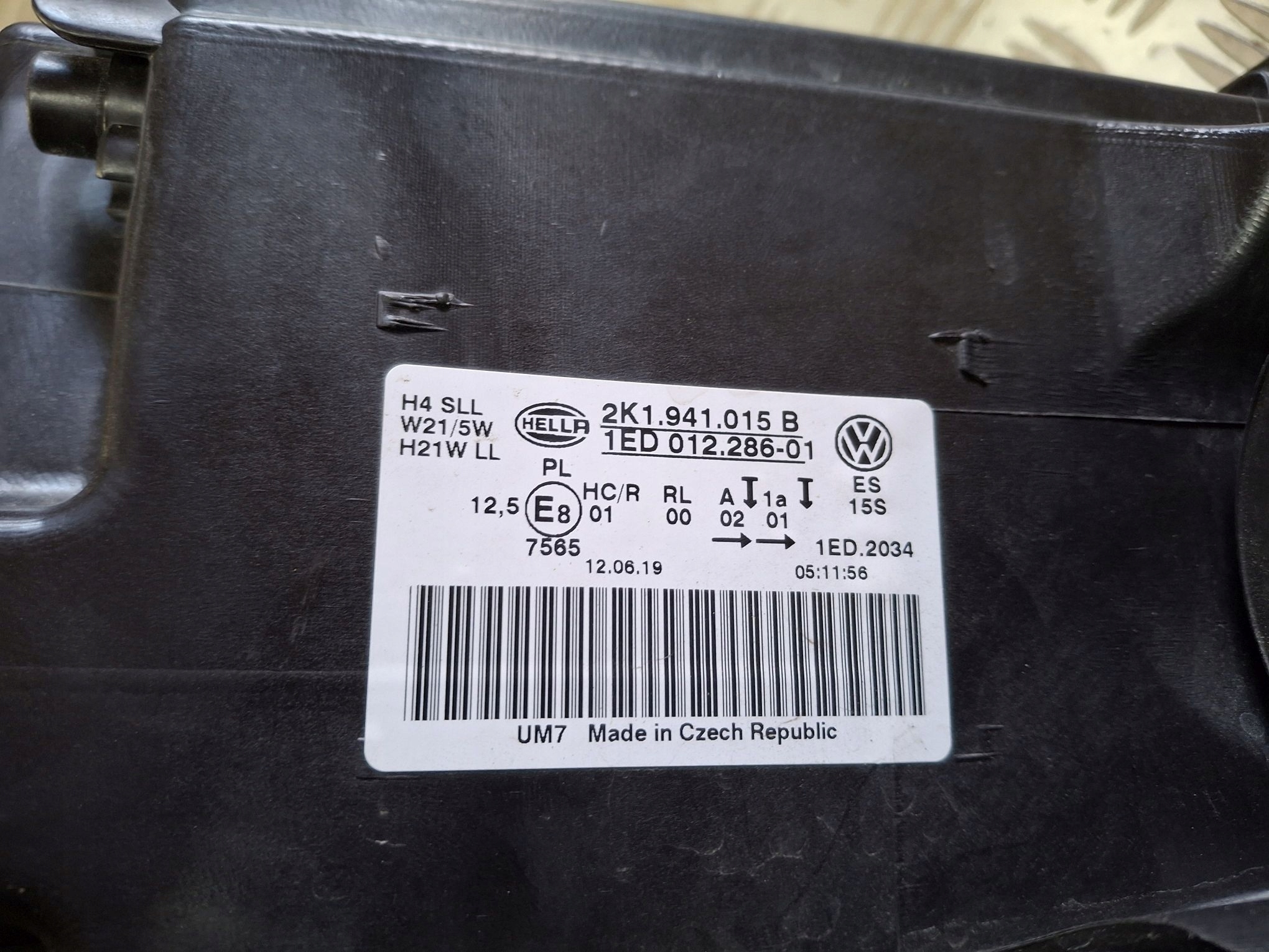 light left front VW CADDY III LIFT 2015R->