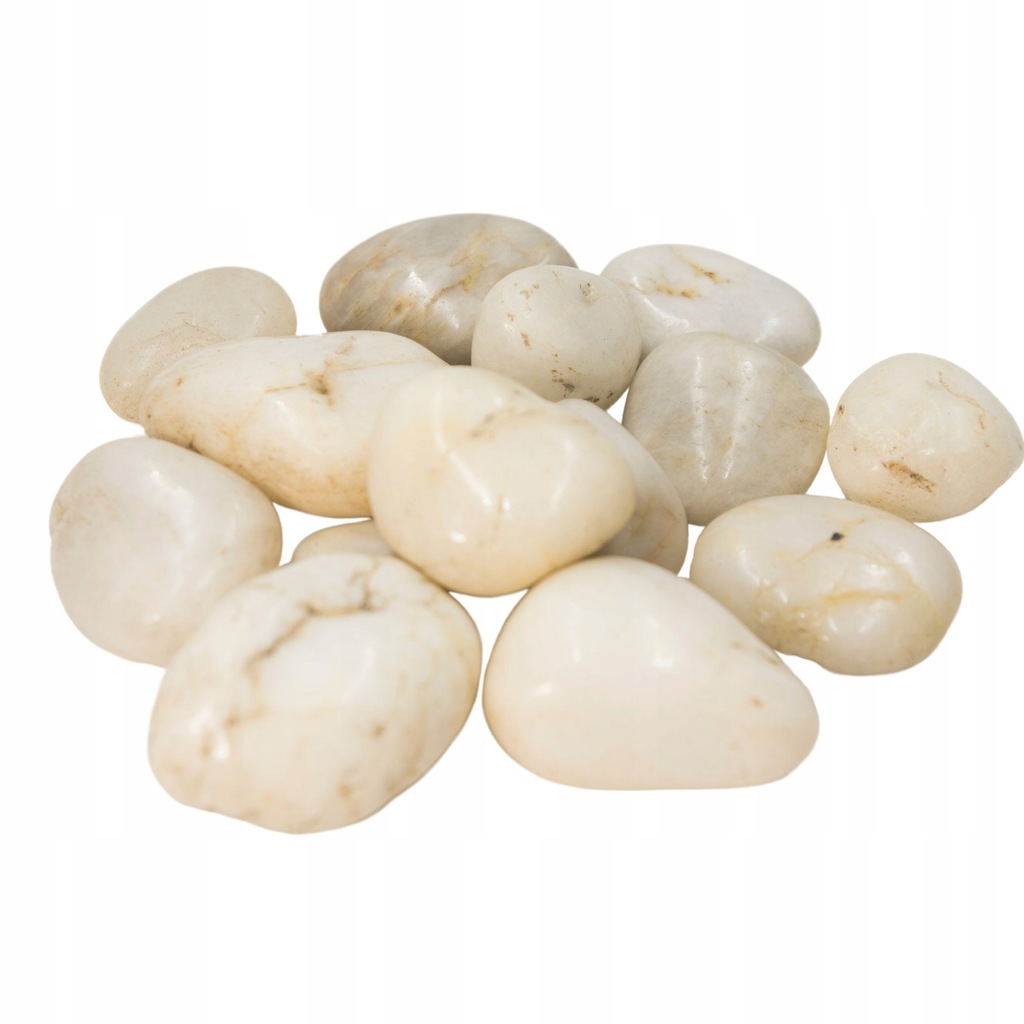 Kamínky Dekorativní Kameny Oblázky Akvárium Květinový Záhon 500G Bílé