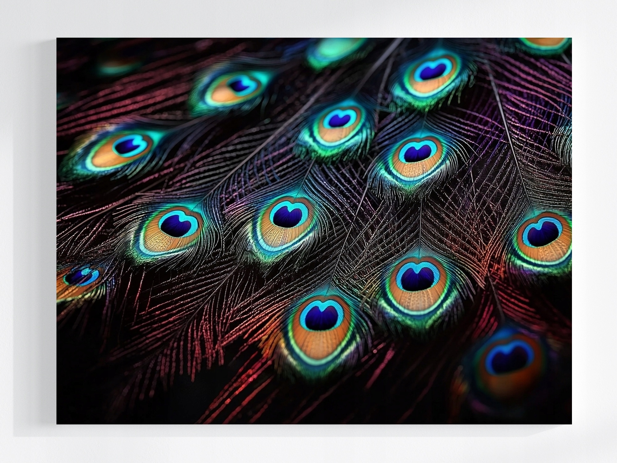 Obraz Na Plátně Canvas Paví Pera Páv Barevné Oči Příroda Peacock 100x75