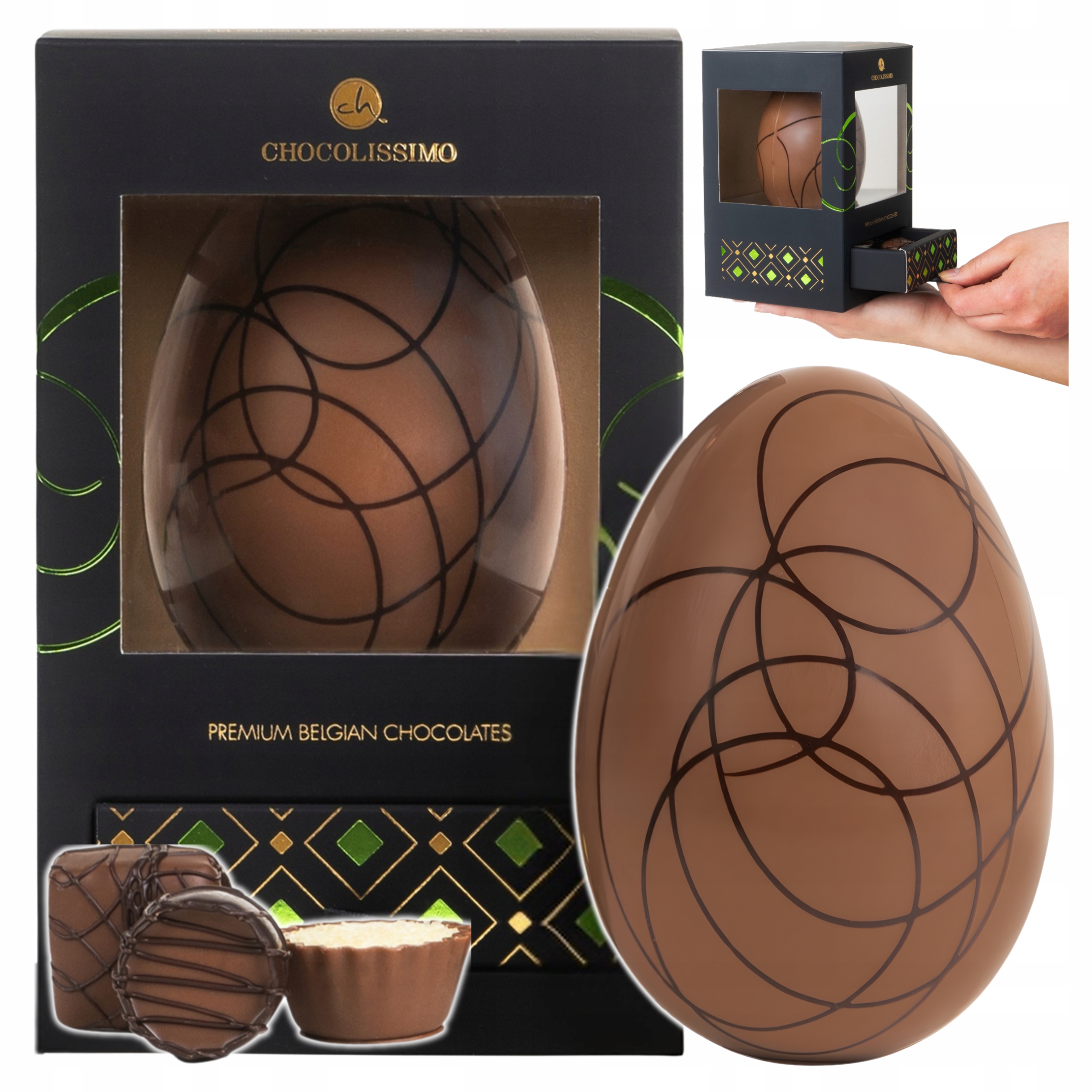 Dárek na Velikonoce čokoládové vajíčko kraslice belgická čokoláda pralinky