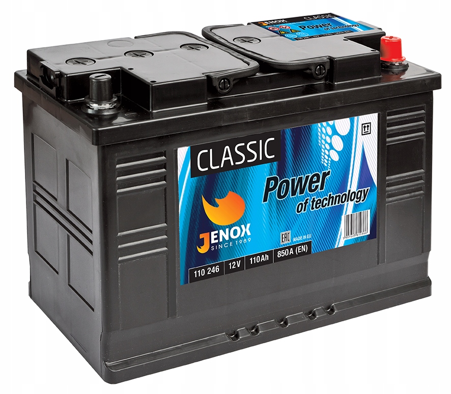 R110246KN - Аккумулятор JENOX CLASSIC 12V 110AH 850A