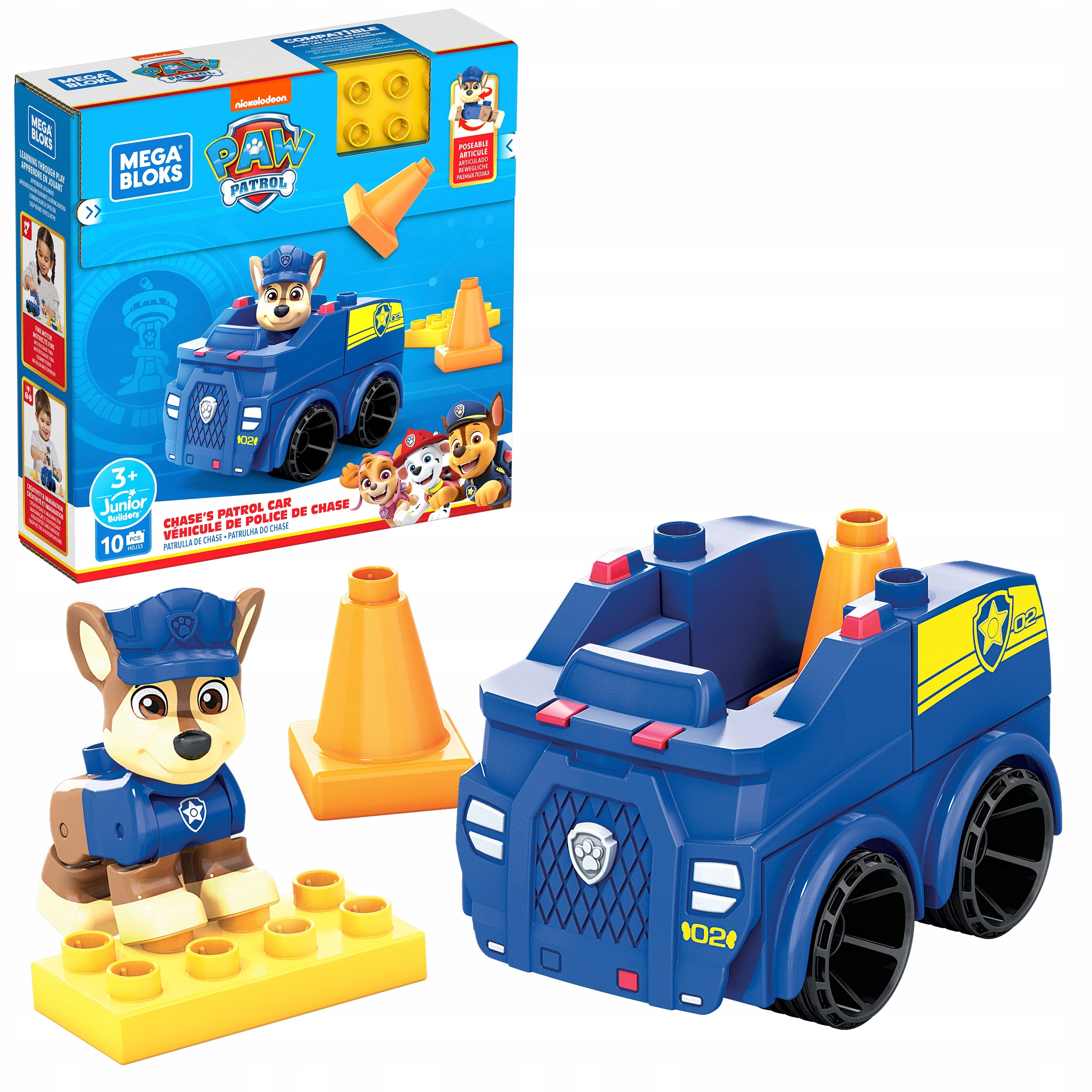 

Mega Bloks Psi Patrol Radiowóz Chase'a Klocki 10el