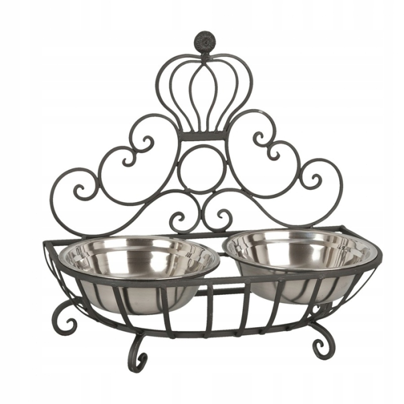 Levně Misky v kovovém stojanu