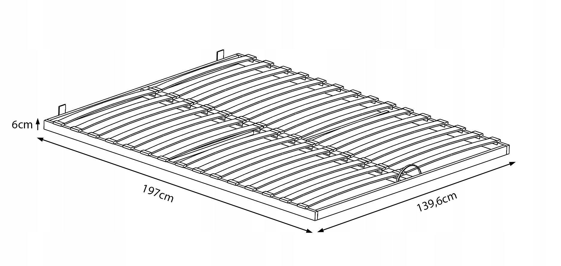 Stelaż wkład do łóżka 140x200 premium plus do ikea Rozmiar (cm) 140x200