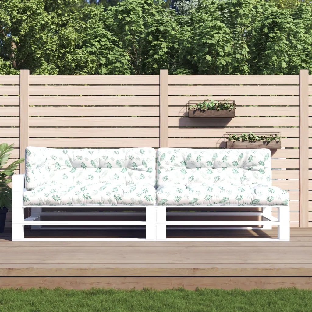 Polštáře na palety 5 ks vzor v listu látka