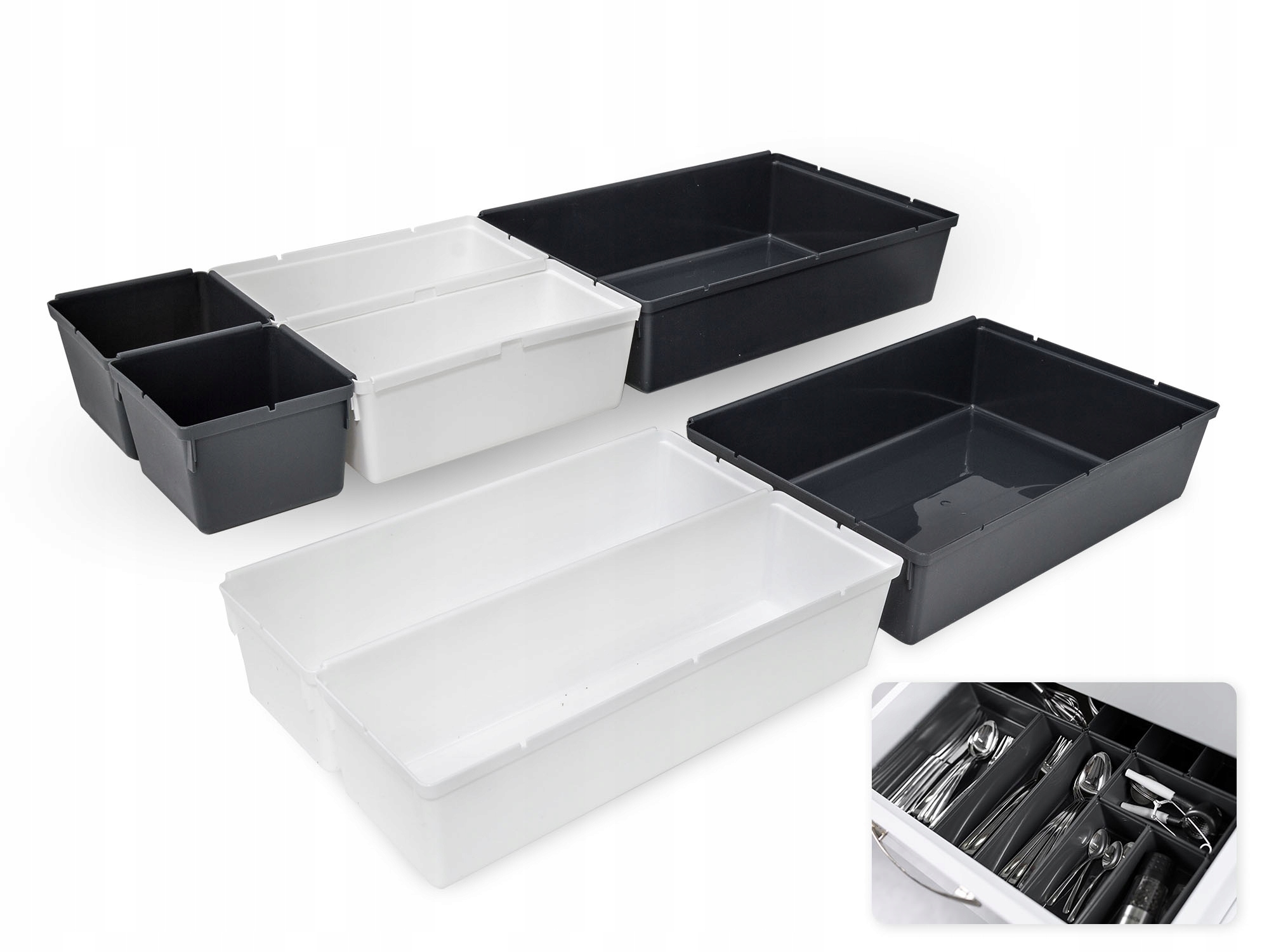 

Modułowy organizer wkład pojemnik do szuflady 8el