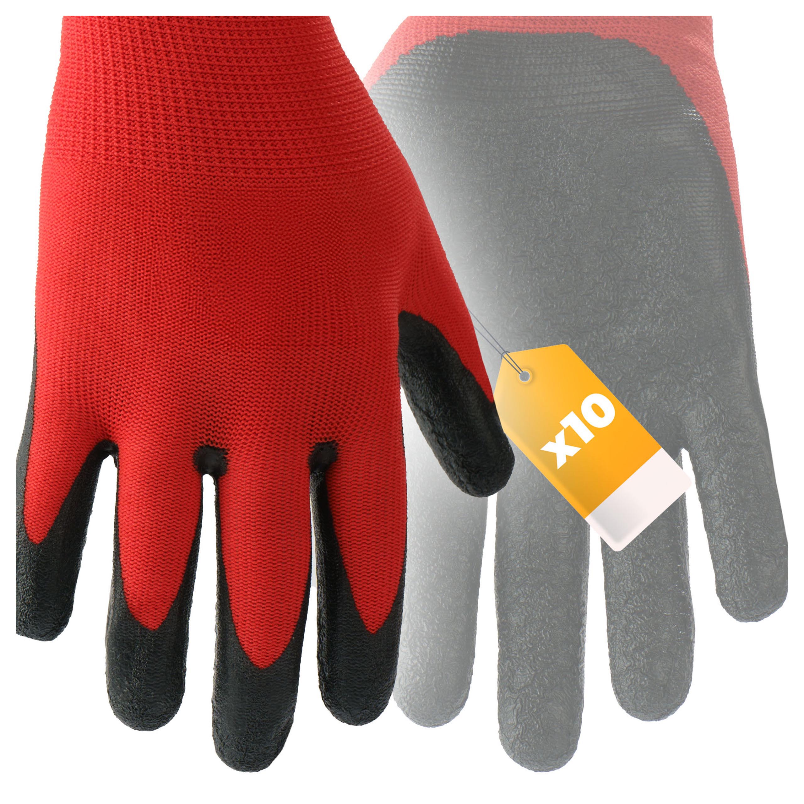 RĘKAWICE ROBOCZE LATEX ROZ 8 RĘKAWICZKI OCHRONNE CZERWONE LATEKS LATEKSOWE Model Red Bird