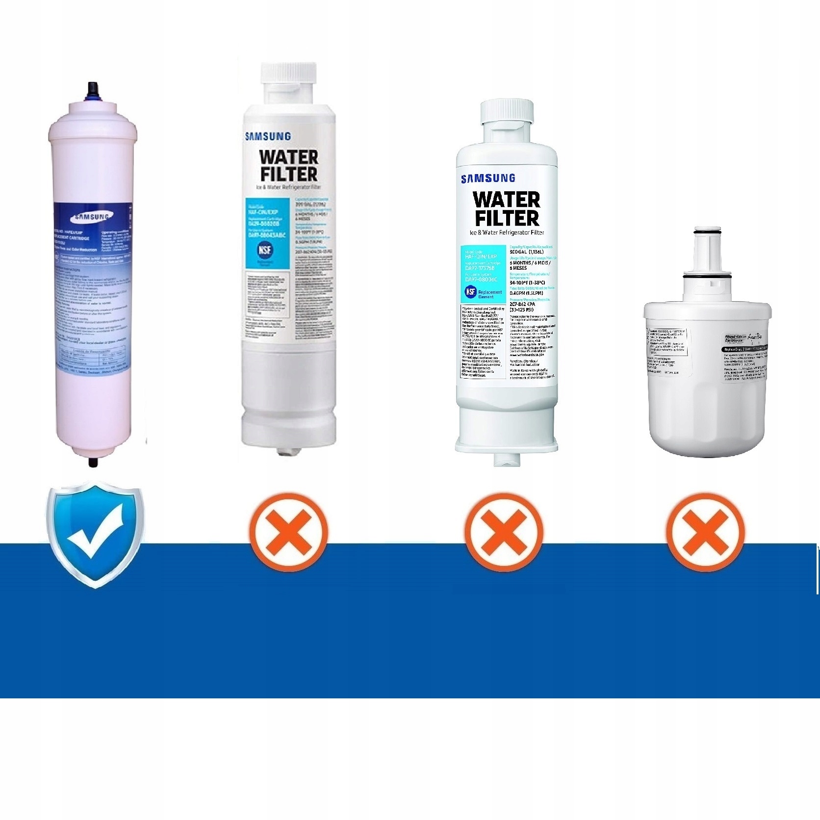 Filtr Samsung DA29-10105J HAFEX Do Lodówki Rodzaj zewnętrzny