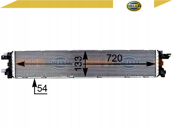 HELLA INTERCOOLER VP8TBH8005 Wersja Europejska