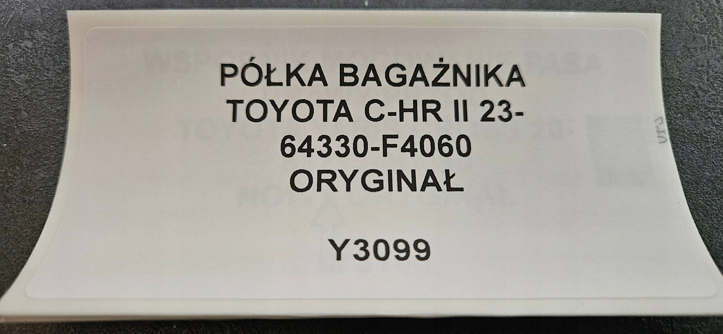 plato boot rear part Toyota C-HR II 64330F4060