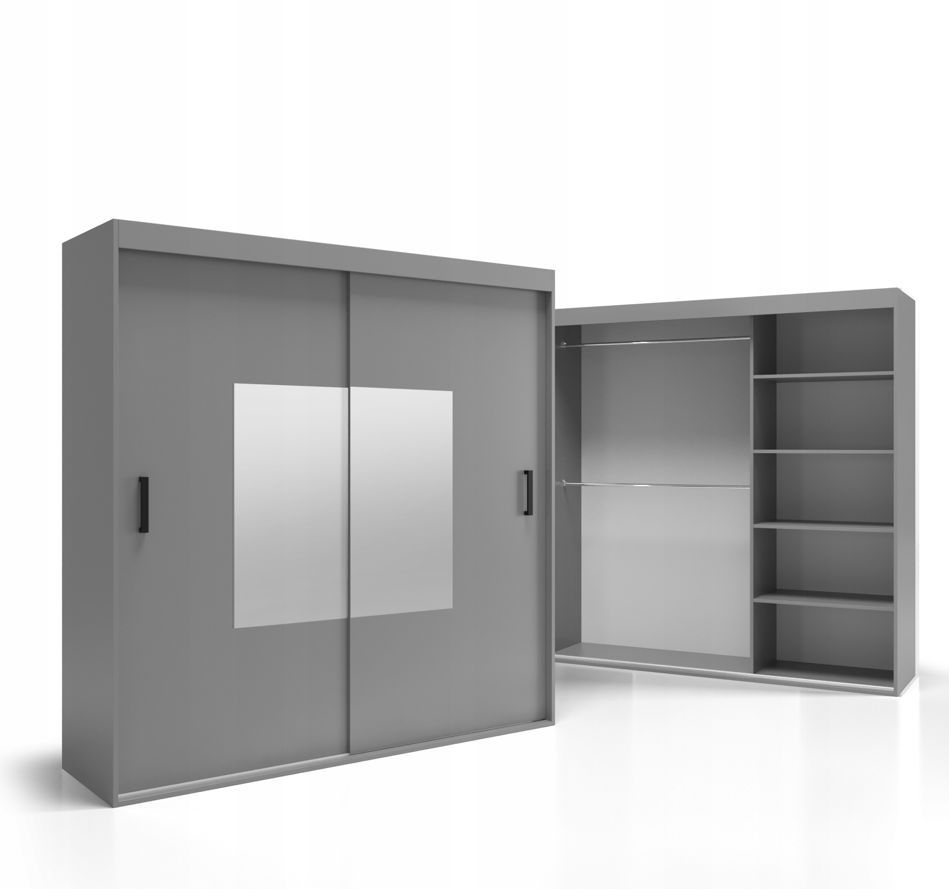 Skříň 2-dveřová posuvná 140x225 Deska 18 mm Zrcadlo VSZ44 O-sofa